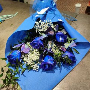 5 ROSE BLU GAMBO LUNGO