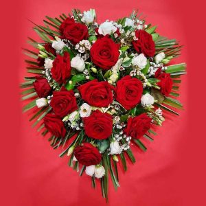 Cuore di rose in spugna
