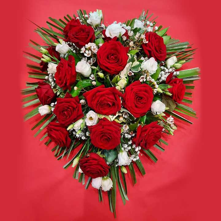Cuore di rose in spugna