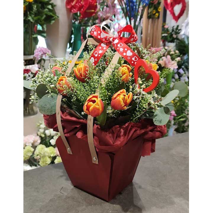 Borsetta con tulipani