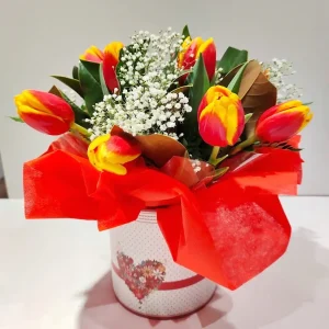 Flowerbox tulipani